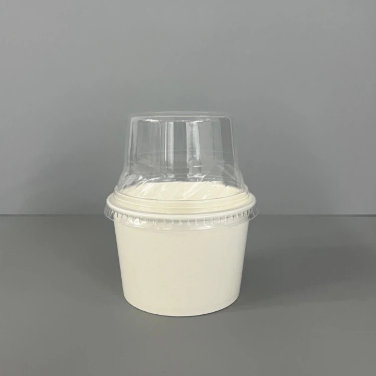 ice cream paper cups with high dome lids