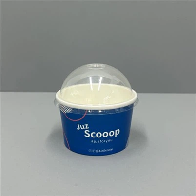 4oz Printed Paper Ice Cream khob nrog hau rau tog